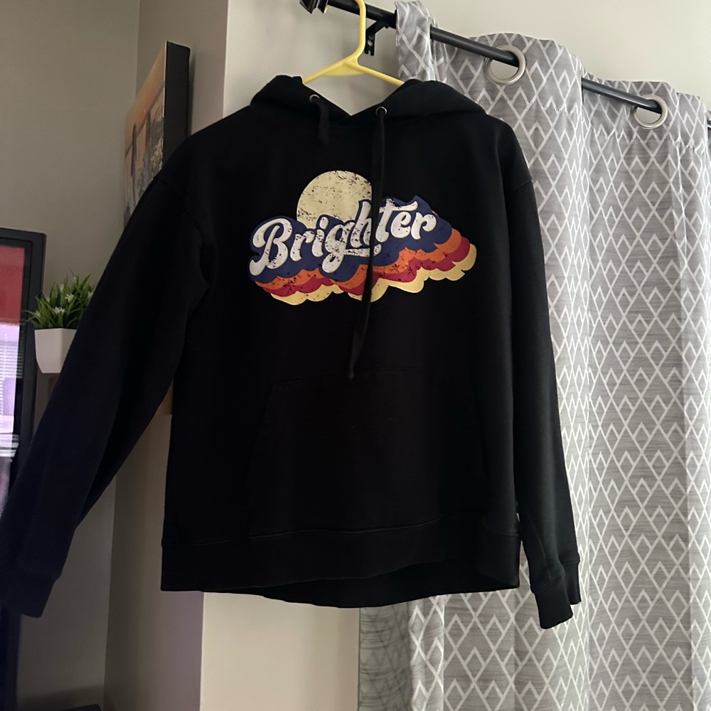 ZYIA Black Hoodie with Retro Graphic